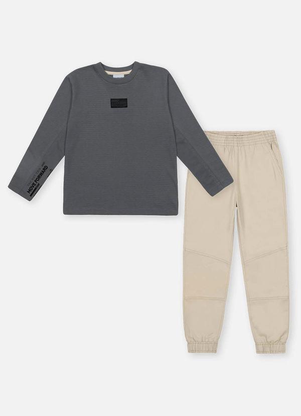 Conjunto Longo Infantil Menino Forward Cinza