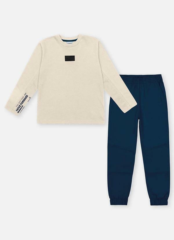 Conjunto Longo Infantil Menino Move Forward Azul