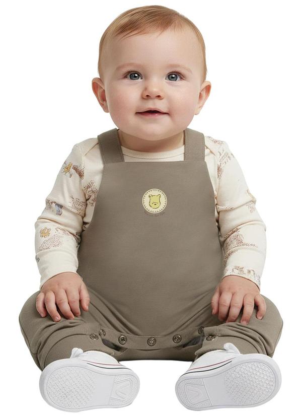 Conjunto Macacão Winnie The Pooh® Taupe