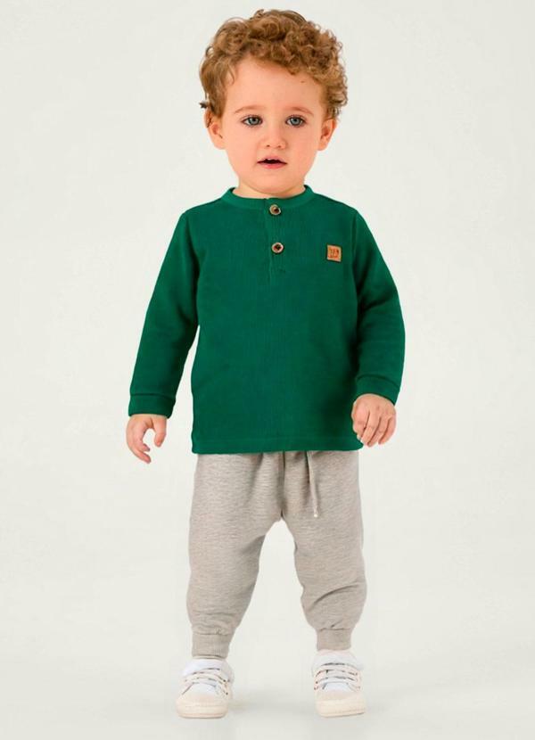 Conjunto Malha Quadri Verde