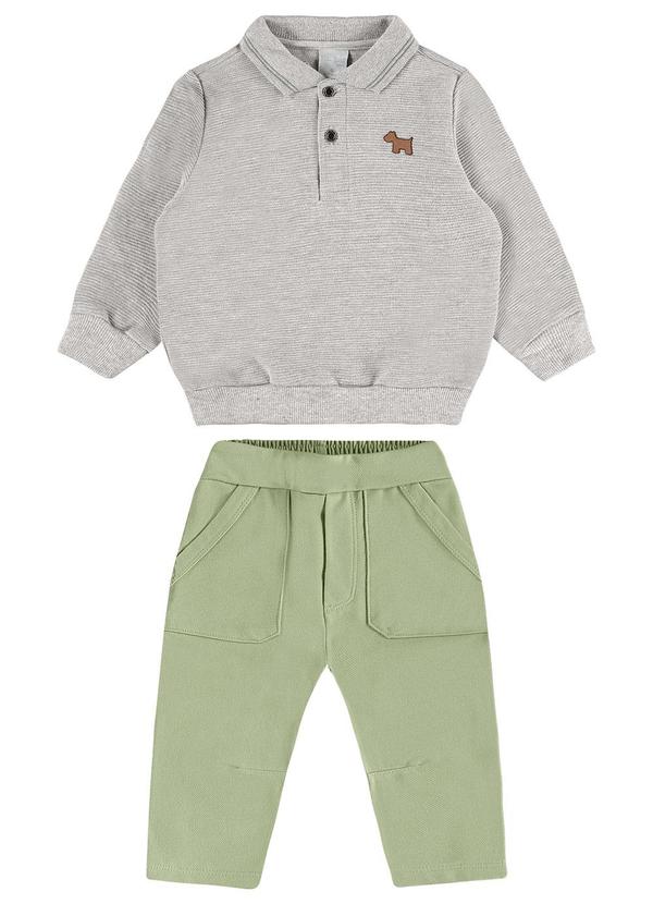 Conjunto Malha Relevo Cinza