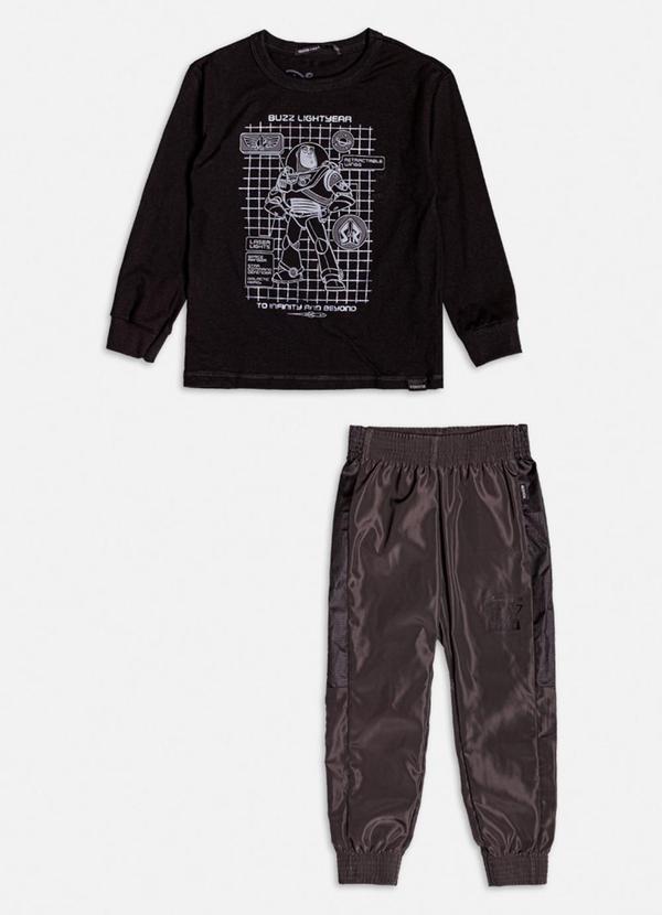 Conjunto Manga Longa do Buzz Lightyear Preto