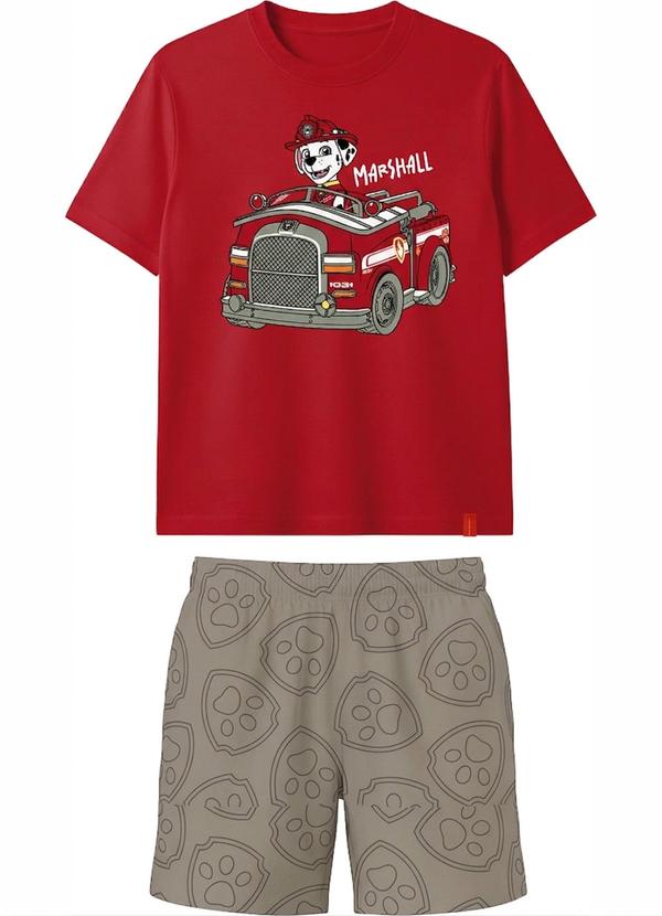 Conjunto Marshall® em Moletinho Vermelho