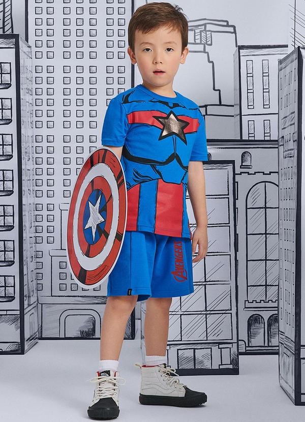 Conjunto Marvel Capitão América Azul
