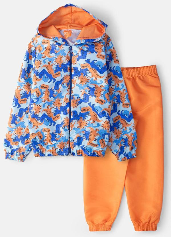 Conjunto Masculino Corta Vento Dinos Azul