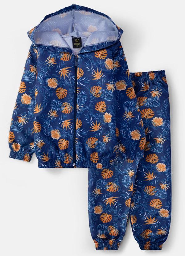 Conjunto Masculino Corta Vento Marinho