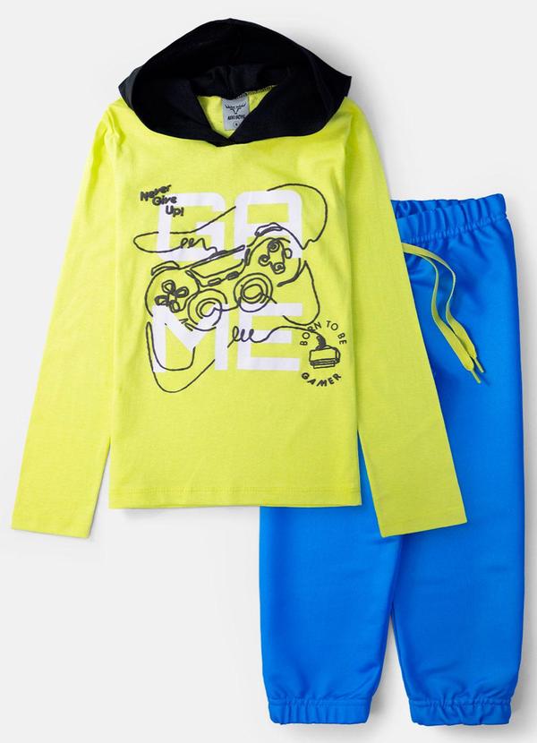 Vista 2 Conjunto Masculino Game Amarelo Lima Keki Boys Keki Boys