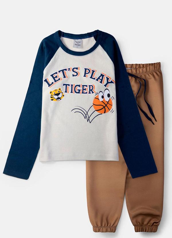 Vista 2 Conjunto Masculino Let'S Play Creme