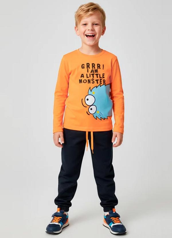 Conjunto Meia Estação Menino Keki Boys Laranja