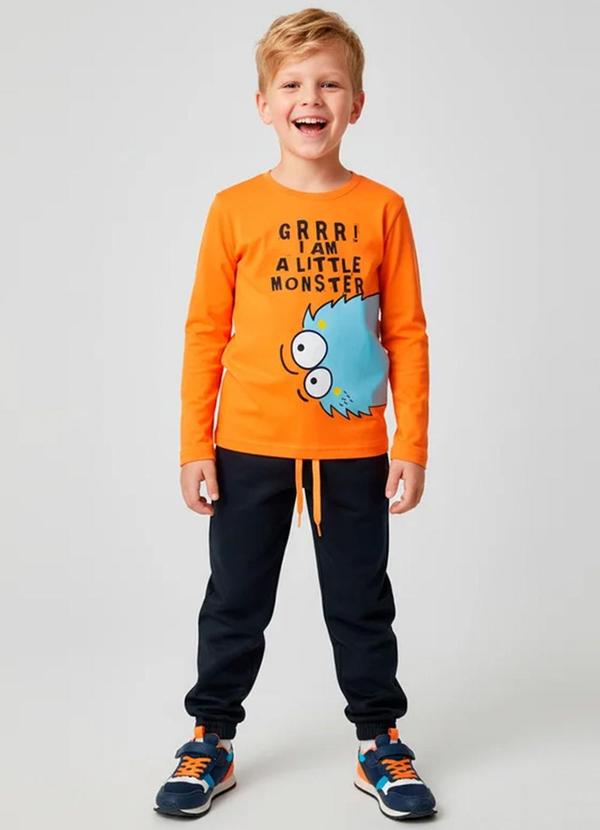 Conjunto Meia Estação Menino Keki Boys Laranja