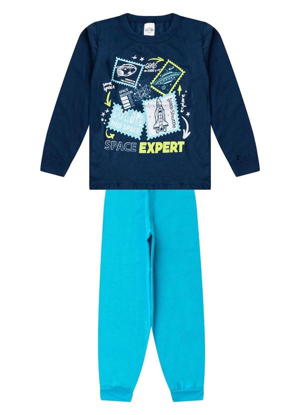 Conjunto Menino Blusa Longa e Calça Azul