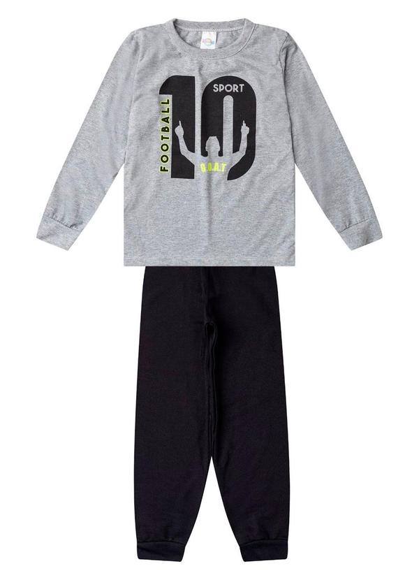 Conjunto Menino Blusa Longa e Calça Cinza
