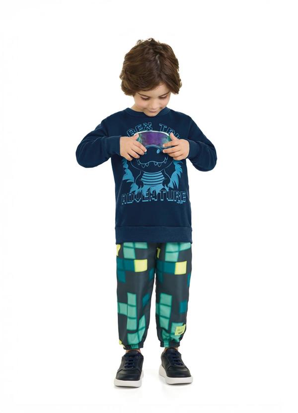 Conjunto Menino Blusão e Calça Azul
