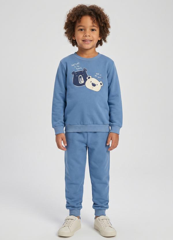 Conjunto Menino Blusão e Calça Azul
