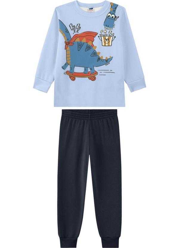 Conjunto Menino Blusão e Calça em Moletom Azul
