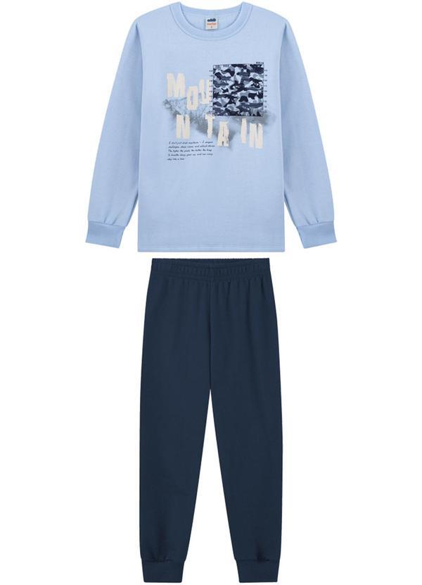 Conjunto Menino Blusão e Calça em Moletom Azul
