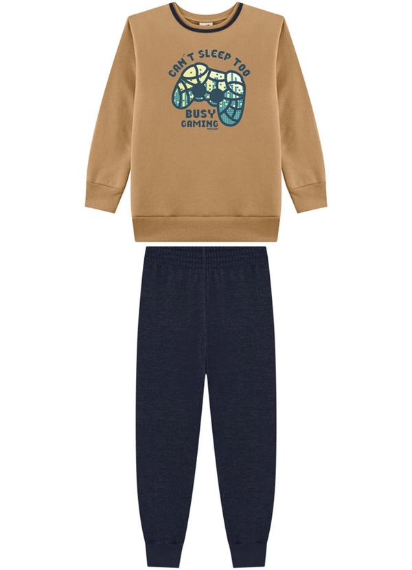 Conjunto Menino Blusão e Calça Marrom