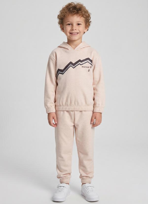Conjunto Menino de Blusão e Calça Bege