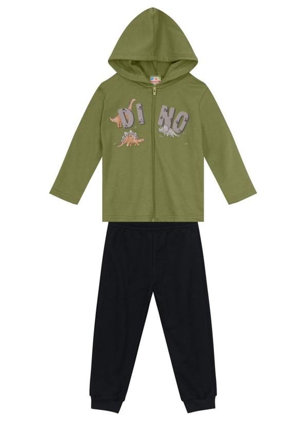 Conjunto Menino de Dinossauro Verde