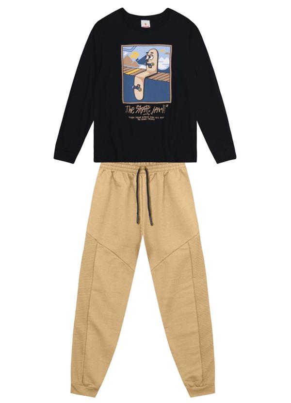 Vista 2 Conjunto Menino de Skate Natural Brandili Brandili