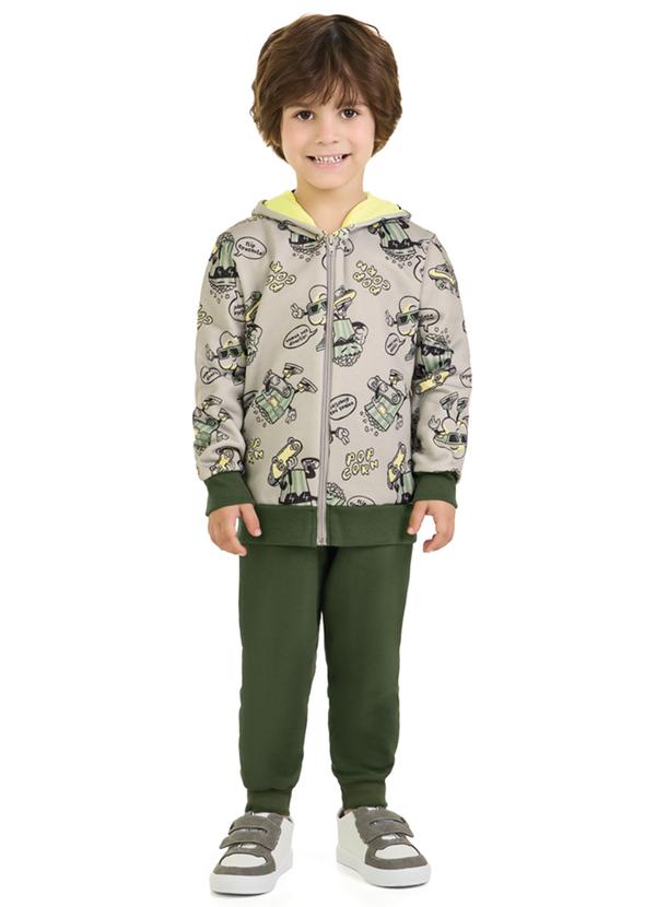 Conjunto Menino Jaqueta e Calça Cinza