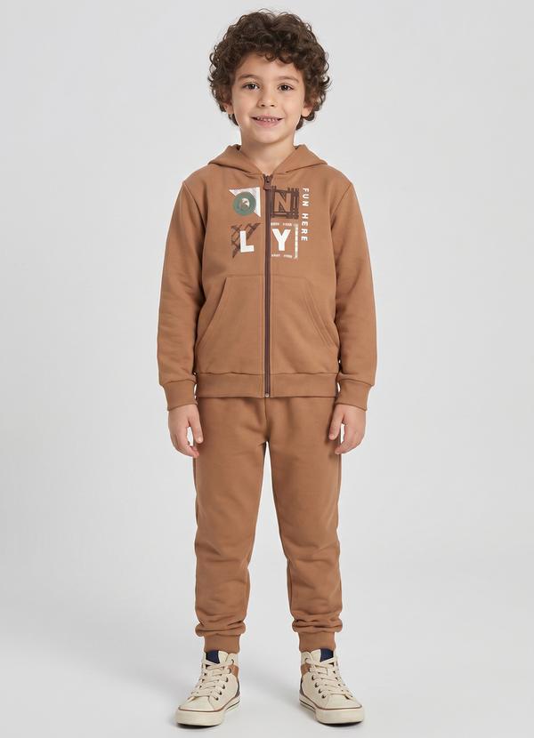 Conjunto Menino Jaqueta e Calça Marrom