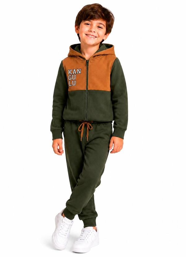 Conjunto Menino Kangulu Verde Militar