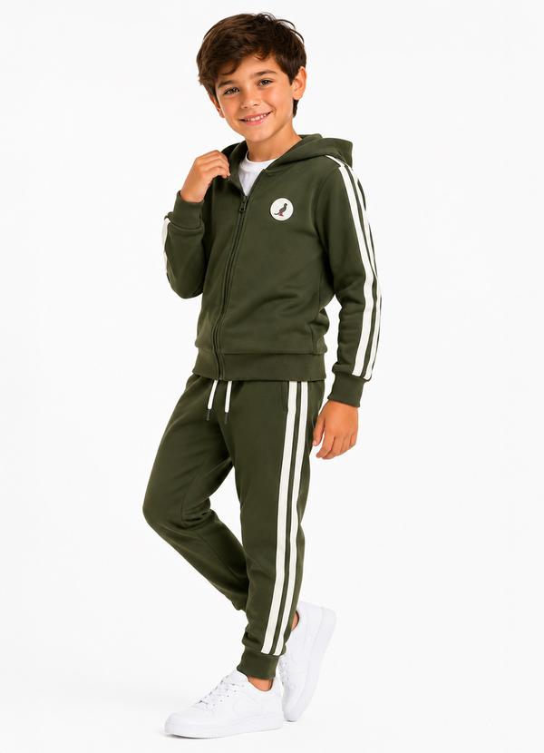 Conjunto Menino Minimalista Verde Militar