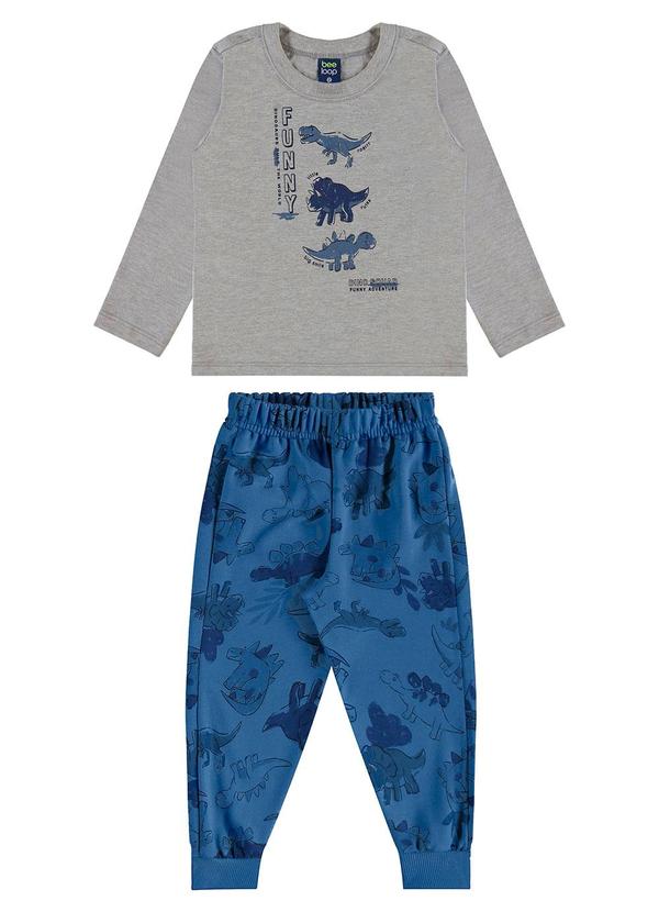 Conjunto Meu Dinossaurinho Infantil Cinza