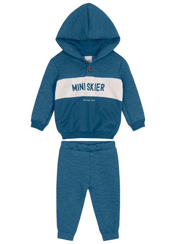 Conjunto Mini Skier Matelassê Menino Azul