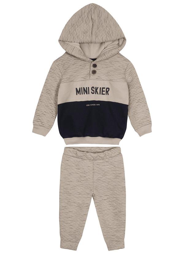 Conjunto Mini Skier Matelassê Menino Marrom