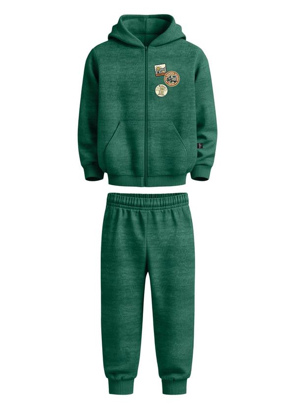 Conjunto Modo Aventura em Moletinho Verde Escuro