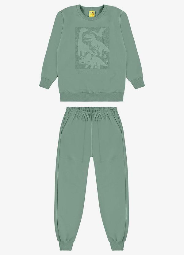 Conjunto Moletom Blusão e Calça Verde