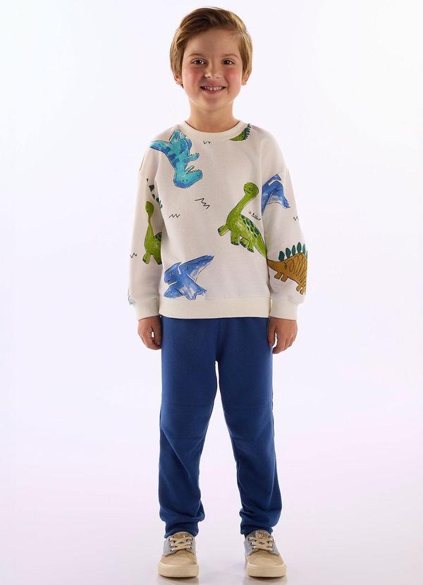 Conjunto Moletom Dino Branco