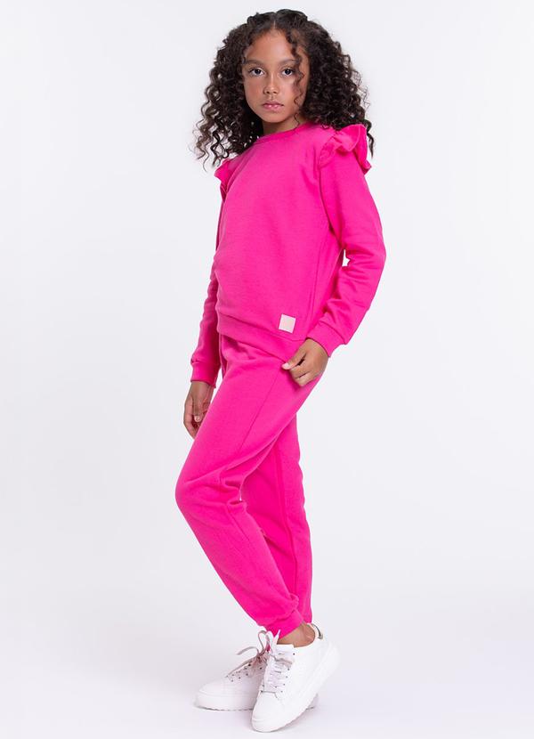 Vista 2 Conjunto Moletom Infantil Babadinho Rosa VIDA COSTEIRA VIDA COSTEIRA