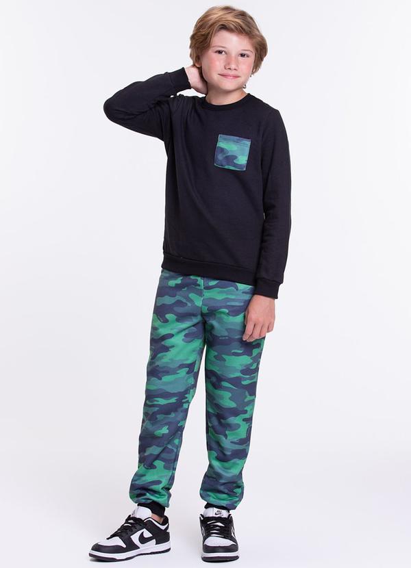 Vista 2 Conjunto Moletom Infantil Camuflado Preto VIDA COSTEIRA VIDA COSTEIRA