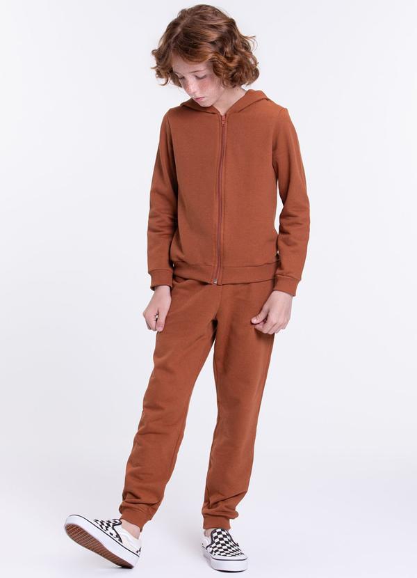 Vista 2 Conjunto Moletom Infantil Capuz e Zíper Caramelo VIDA COSTEIRA VIDA COSTEIRA