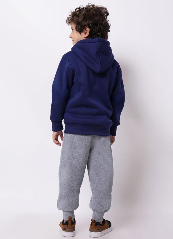 Conjunto Moletom Infantil com Capuz Marinho