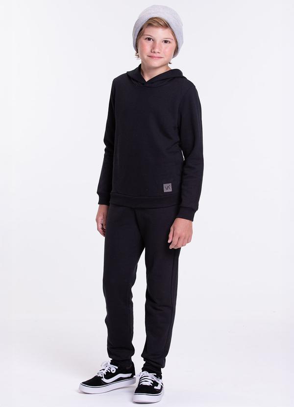 Vista 2 Conjunto Moletom Infantil com Capuz Menino Preto VIDA COSTEIRA VIDA COSTEIRA