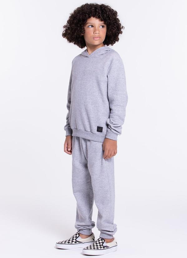 Conjunto Moletom Infantil com Capuz Mescla