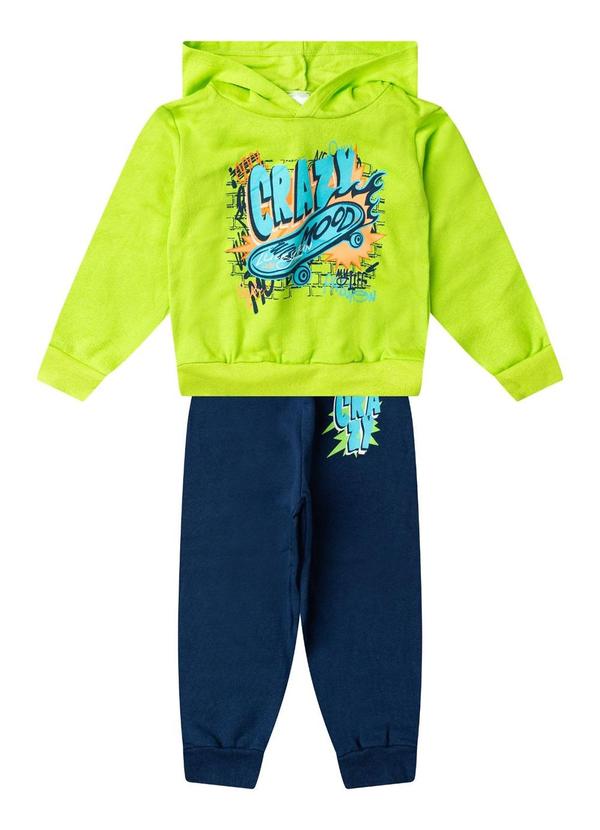 Conjunto Moletom Menino Blusão e Calça Verde