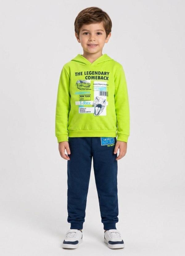 Conjunto Moletom Menino Blusão e Calça Verde