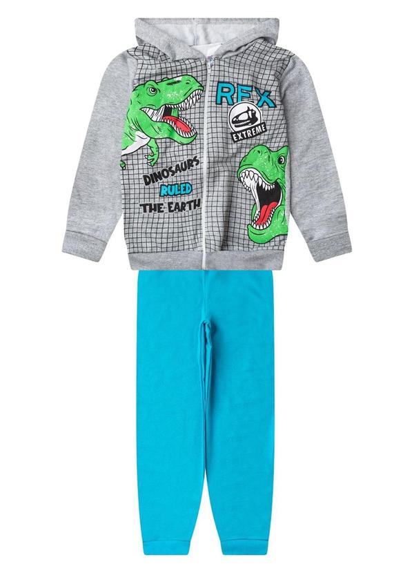 Conjunto Moletom Menino Jaqueta e Calça Cinza