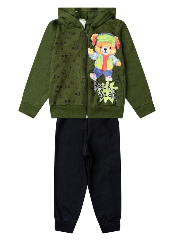 Conjunto Moletom Menino Jaqueta e Calça Verde