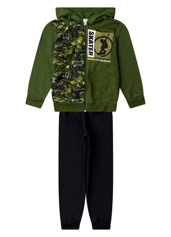 Conjunto Moletom Menino Jaqueta e Calça Verde