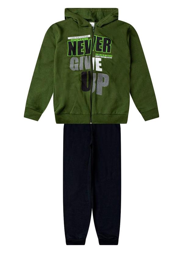 Conjunto Moletom Menino Jaqueta e Calça Verde