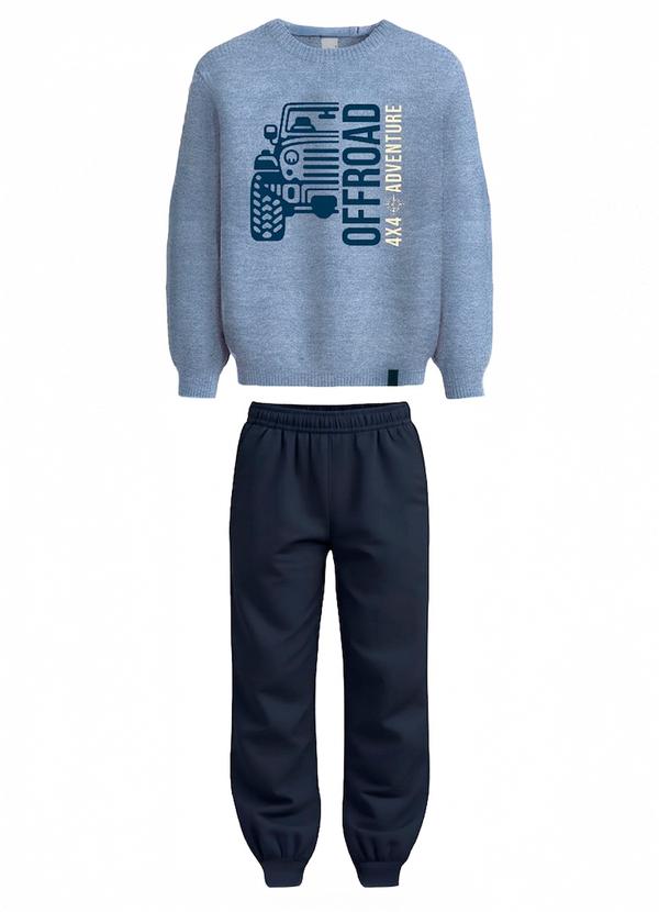 Conjunto Offroad em Moletom Azul Marinho