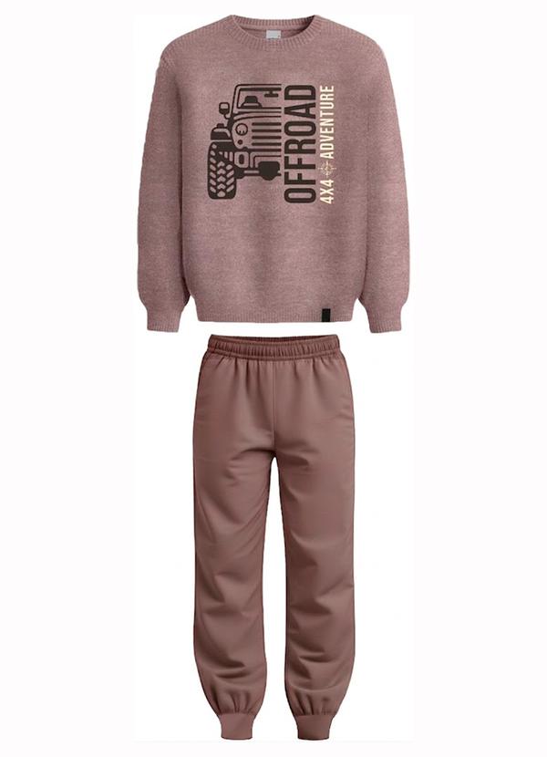 Conjunto Offroad em Moletom Marrom