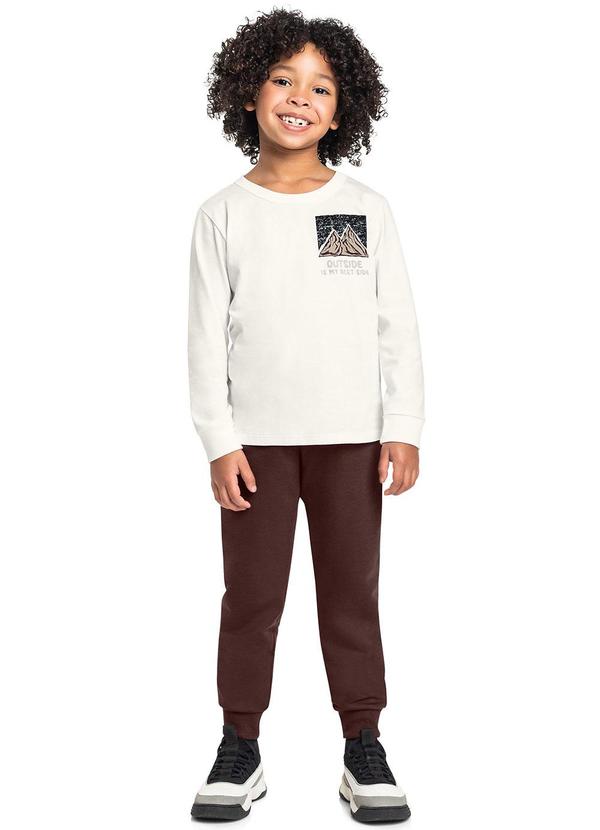 Conjunto Outside Infantil Camiseta Branco