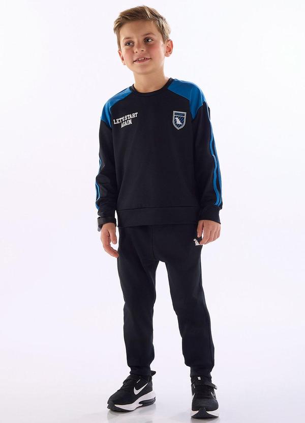 Conjunto para Menino Blusão e Calça Preto